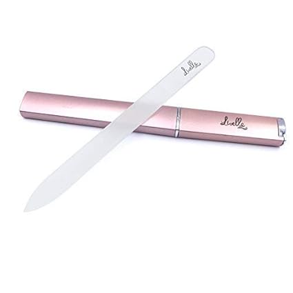 Livella Kristall-Glasnagelfeile – Etui Roségold - Nagelfeile besonders schonend und sanft zu Fingernägeln - Maniküre & Pedikü