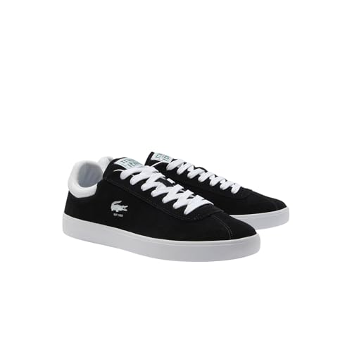 Lacoste Men's Baseshot Sneaker, Black/White, 10