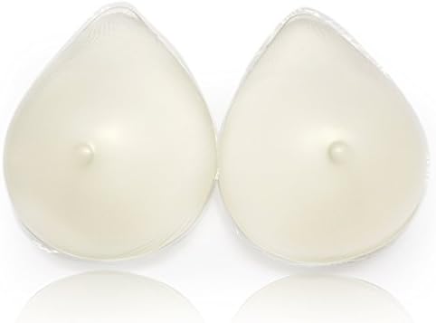Realistic Silicone Breast Forms Artificial Fake Boobs Enhancers Bra Insert for Crossdressers Mastectomy Patient (800g/pair 6.69*5.12*2.36" 34C/36B/38A, Transparent)