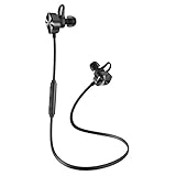 Mpow Bluetooth Headphones Wireless Sports Earphones, CVC 6.0 Noise Cancellation Running Earbuds Up to 8-Hr Playing Time for Cell Phone/PC/Mac