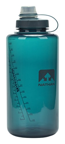 Nathan Super Shot Narrow & Wide Mouth BPA Free Water Bottle, Everglade, 50 oz