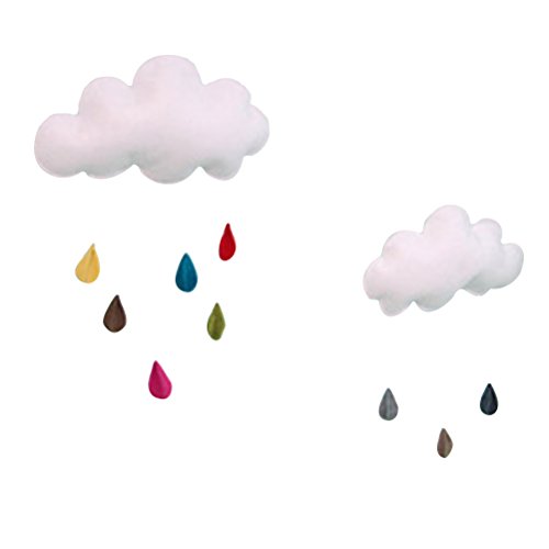 Cloud Raindrop Hanging Ornament DIY Pendant for Baby Shower Kids Room Decoration