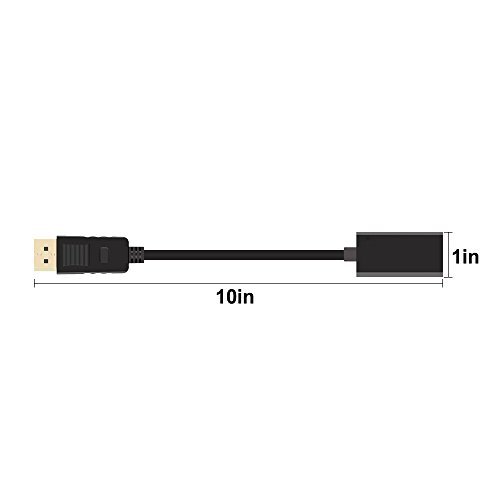 LinkS Gold Plated DP To HDMI Adapter,Display Port To HDMI Male To Female Cable/Cord For Lenovo Dell HP Laptop To TV Cable