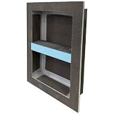 Wedi Shower Niche (Tileable, 16in. x 32in.), Bathroom Niche Shelf, Storage Wall Niche for Shampoo, Soaps, etc, Double Shelves, Bathroom Shelf Organizer Storage
