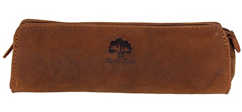 Vintage leather zippered pen pencil pouch gift for men …