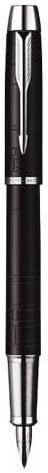 Parker S0949650 IM Premium Fountain Pen, Medium Nib - Matte Black with Chrome Trim