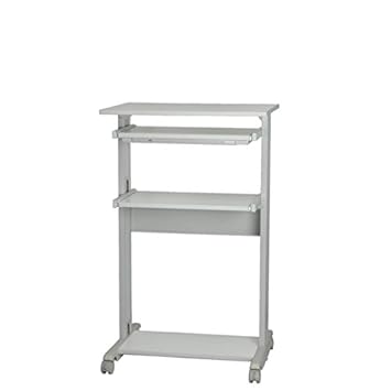 Roline Steh Arbeitsplatz Metall Lichtgrau Weiss 68 X 54 X 68 Cm