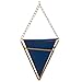 Wall Pocket Hanging Triangle Planters Set of 2 Geometric with Gold Chain and Frame (Navy)thumb 3