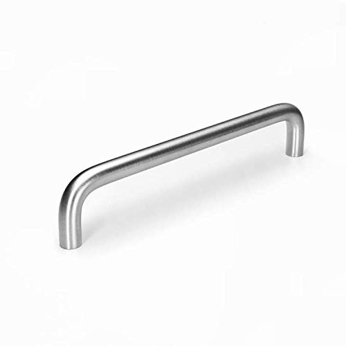 VIBORG 10 Pieces Solid SUS304 Stainless Steel Modern Kitchen Cabinet Cupboard Door Handles Pull Wardrobe Vanity Dresser Drawer Handle Pulls Satini Nickel Brushed (10, Hole-to-Hole: 160mm)