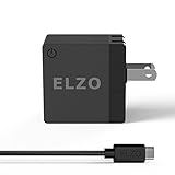 Elzo Quick Charge 3.0 18W USB Wall Charger Adapter Fast Portable Charger With A 3.3ft Rapid Quick Charge Micro USB Cable For Samsung Galaxy/Note, LG Flex2/V10/G4, Nexus 6, Motorola Droid/X, Black