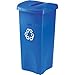 Rubbermaid Commercial Products Untouchable Square Recycling/Compost Bin, Green (FG356907GRN)