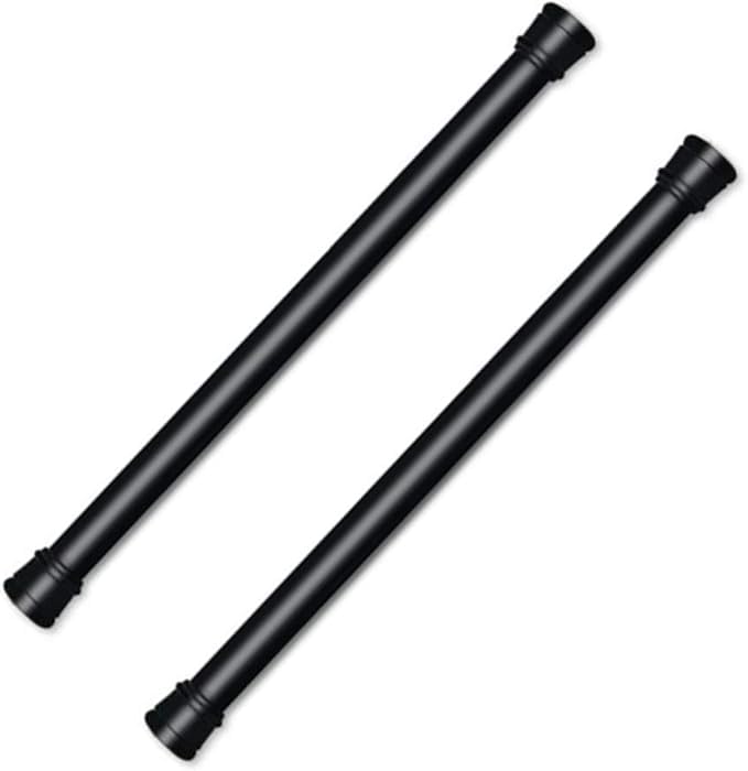 Photo 1 of Bettli Spring Loaded Curtain Tension Rod Bit Holder Extensions 12-20 inches (Black 2)