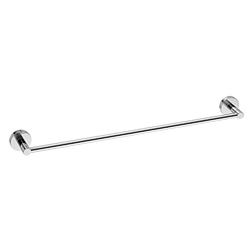 Modern Chrome Towel Rail Bar Wall Mounted Round Bathroom Accessory ACC111