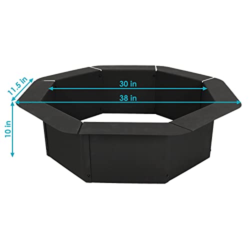 Sunnydaze Octagon Fire Ring Insert for Patio or Camping DIY Fire Pit