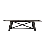 Alpine Furniture Newberry Rustic Dining Table with Extension, 39.5″ L x 83″ W x 30″ H, X 103″ W X, Salvaged Grey