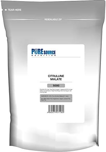 PSN 100% Pure Citrulline Malate Powder 2:1 Ratio 500g Unflavoured Vegan Pump | Nitric Oxide