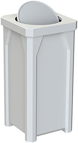20 GALLON TRASH RECEPTACLE WITH BARRIER LID | WHITE