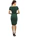 PattyBoutik Mama Cowl Neck Short Sleeve Maternity Dress (Dark Green S)