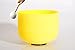 TOPFUND Yellow E Note Crystal Singing Bowl Solar Plexus Chakra 8 inch with Heavy Duty Carrying Case and Suede Mallet