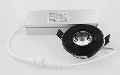 ANC LED Dimmable Downlight 3W, 2700~3000K Warm White, LED Retrofit Lighting Fixture( Black Trim )