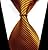 jacob alex #38797 Classic Necktie Orange&Gold Striped Ties WOVEN JACQUARD Silk Men's Suits Tie