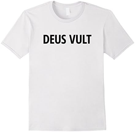 Men's "Deus Vult" Crusader Meme Shirt XL White