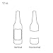 30 Large Beer Bottle White Vinyl Printable Labels, 4x3 inches, White Vinyl Waterproof for Inkjet Only