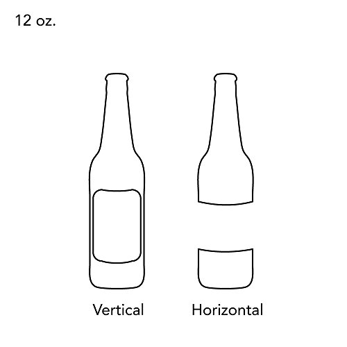 30 Large Beer Bottle White Vinyl Printable Labels, 4x3 inches, Weatherproof and Waterproof
