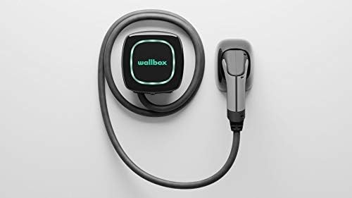 Wallbox Pulsar Cargador para Coches el&eacute;ctricos . Conector tipo 2. Potencia m&aacute;xima 7,4 kW. (Negro, Cable 5 m)