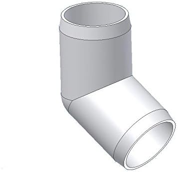 PVC Now 45 Degree Elbow, PVC Fitting, Furniture Grade, White (4 Pack) (1-1/2 inch)