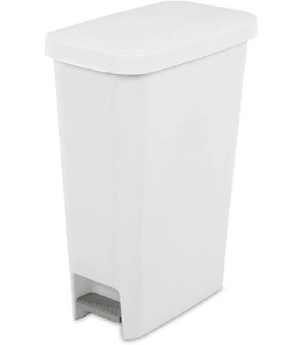 Hefty 13.3 Gallon Touch Top Trash Can With Spring Loaded Lid, 4 Pack
