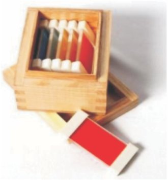 JnanaMudra Montessori Sensorial - Colour Box Primary (Wooden Tablets with wooden box)