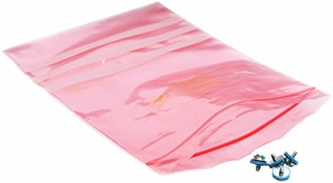 Antistat Pink ESD Antistatic Ziplock Resealable Bags 10"x14" (Pack of 100)