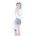 Silkclo 2 Pack Kids Children Rain Ponchos,Portable Reusable Raincoat with Hood and Sleeves,for Theme Parks, Sporting Events, Camping, Traveling, Concerts Or Some Emergencies (White)