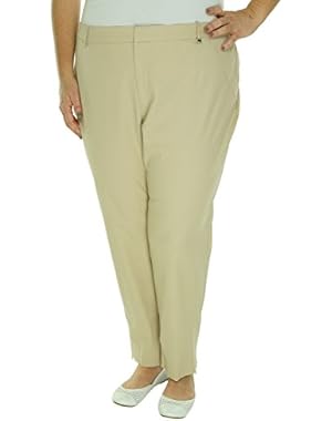 Women's Cotton Blend Straight Leg Dress Pants