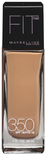 Maybelline New York Fit Me! Foundation, 350 Caramel, SPF 18, 1 Fluid Ounce