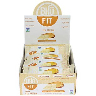 BHU BAR Peanut Butter White Chocolate Protein BAR Pack of 12