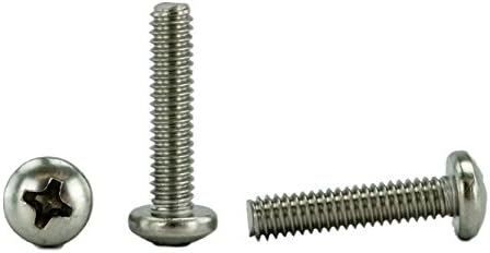 Stainless 8-32 x 3/4" (3/8" to 3" Lengths Available) Pan Head Machine Screws, Full Thread, Phillips Drive, Stainless Steel 18-8, Machine Thread (100 pcs, 8-32 x 3/4)