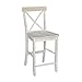 International Concepts S-6132 X- Back Stool, 24-Inch SH, Unfinished
