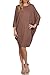 Pastel by Vivienne Women's Side Draped Dolman Sleeves Dress