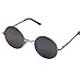 Vintage Round Sunglasses with Polarized Mirrored Lenses for Retro Women and Men (Silver Mirrored, 46mm lens width)