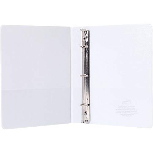 Staples 580916 Standard Mini .5inch 3Ring View Binder White (26453CC