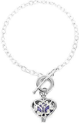 RainBabe Aromatherapy Balls Essential Oil Locket Open Peach Heart HolRainBabe Pendant Necklace
