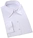 Dioufond Women V-Neck Long Sleeve Button Down Shirt Formal Work Wear Blouse Tops(US M,White)