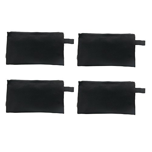 Augbunny 100% Cotton 16oz Heavy Duty Multi-purpose Canvas Zipper Tool Bag Organize Storage Pouch 4-pack