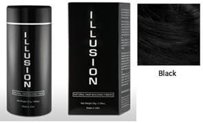 Illusion Hair Building Fibers, 25g / 0.78 oz., Black by Illusion Hair Fiber