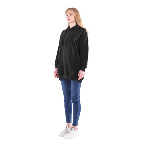 Lang Hoodies Dames Mode Zwart Wit Vlies Capuchon Sweatshirts met een Kap Pullover Oversized Grote Maat - Image 5
