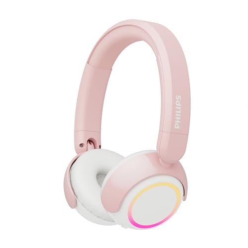 PHILIPS TAK4200 4200-Serie mit kabellosem ohraufliegendem Kopfhörer für Kinder, lautstärkenbegrenzt, Audio-Sharing, 3,5 mm und USB-C-Kabel im Lieferum