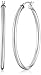 Amazon Collection 10k White Gold Hoop Earrings (1.45