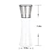 Veego Pepper Mill Salt Grinder, Stainless Steel Pepper Grinder Salt Mill, Strong Glass Tall Body 5 Grade Adjustable Ceramic Rotor Pepper Shaker Salt Shaker